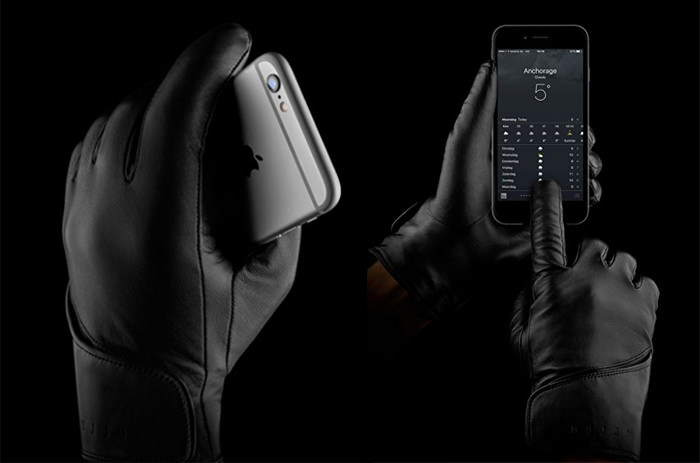 Pereche de manusi touchscreen din piele Mujjo